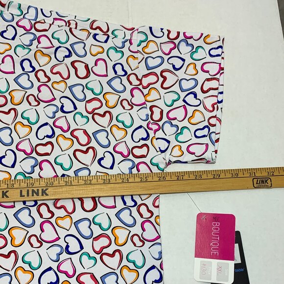 IBKomfortable by IBKUL 2 Piece Pajama Short Set Women Size 2XL NWT Hearts Lounge - Picture 8 of 11